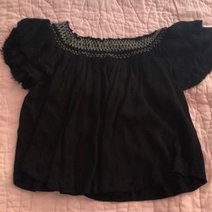 Forever 21 distressed off the shoulder top